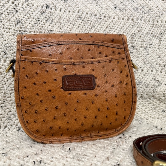 Dooney and Bourke Ostrich Square Flap Bag - Picture 2 of 6